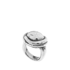 Anillo liso cabujon de plata