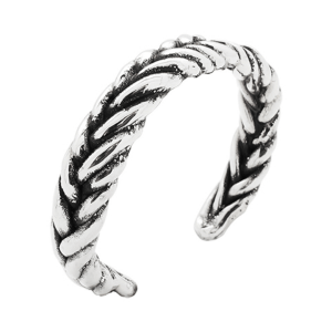 Brazalete abierto trenza fina